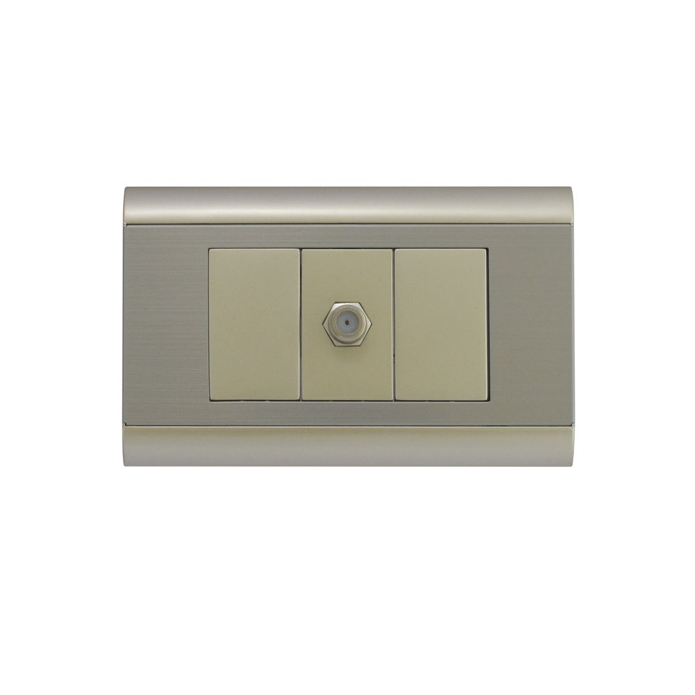 Módulo TV Dorado + 2 Falso Polo (C9P06 Dorado) Freya - nibsa